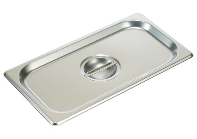 S/S Steam Pan Cover, 1/3 Size, Solid | White Stone