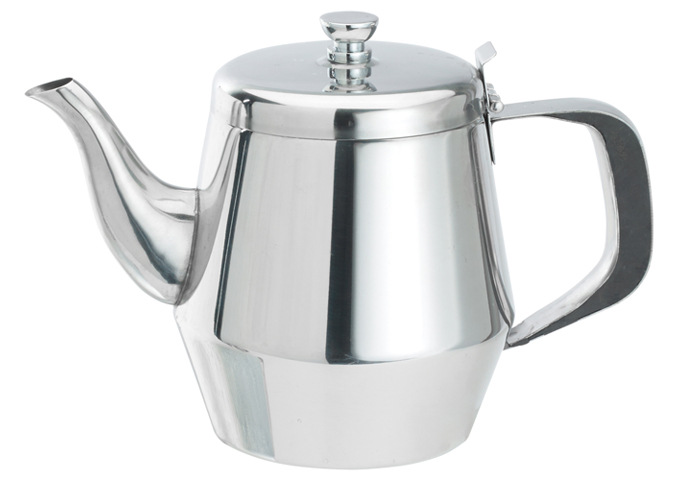 Gooseneck Teapot, S/S, 28 oz | White Stone