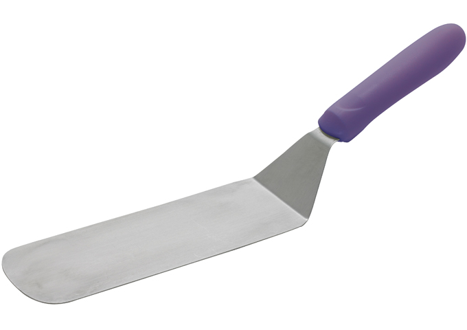Flexible Turner w/Offset, Purple PP Hdl, 8-1/4" x 2-7/8" Blade, Allergen Free | White Stone