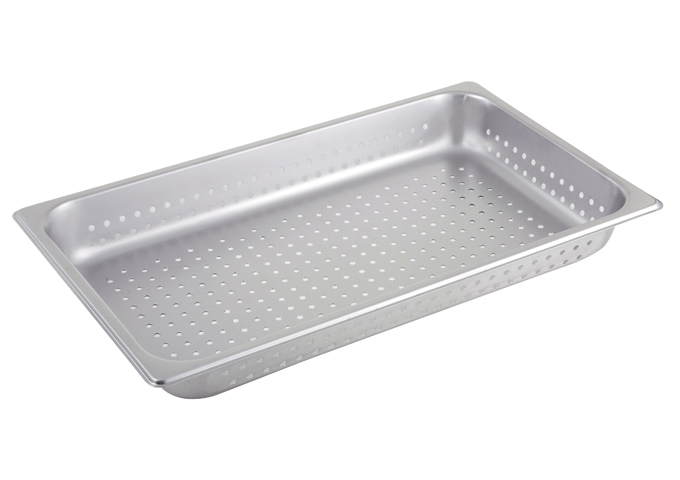 Perforated Steam Pan, Full-size, 2-1/2", S/S | White Stone