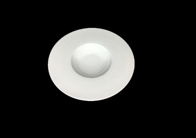 9" Ceramic Round White Plate - JLD | White Stone