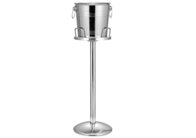 9-3/4 x 26"H Wine Stands, Stainless Steel | White Stone