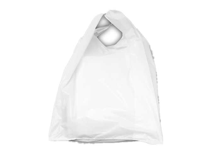 S2 Plastic T-Shirt Bag, Low Density, White, 15X18'', 2000/Case | White Stone