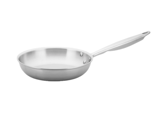 Non-Stick Fry Pan, Stainless Steel, Metal Handle, 11.2", | White Stone