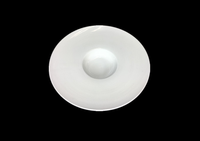 9.5"  White Round Plate | White Stone