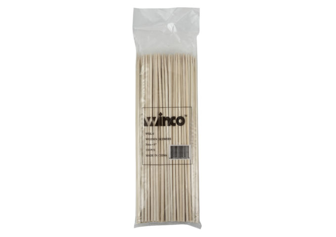 8" Bamboo Skewers, 100/bag | White Stone