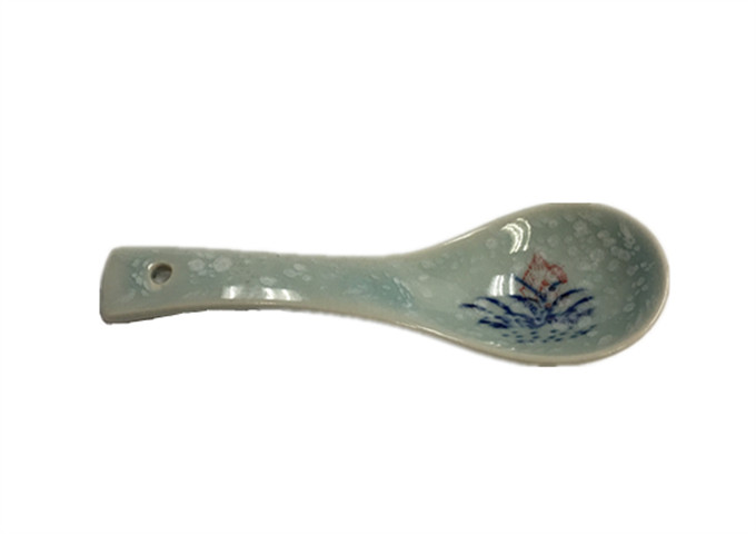 5-1/2'' Ceramic Spoon | White Stone