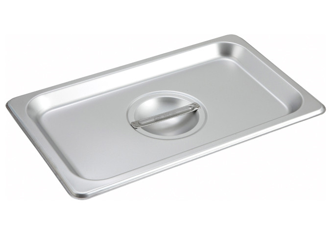 S/S Steam Pan Cover, 1/4 Size, Solid | White Stone