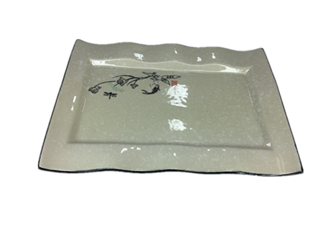 11'' X 8'' Ceramic Plate | White Stone