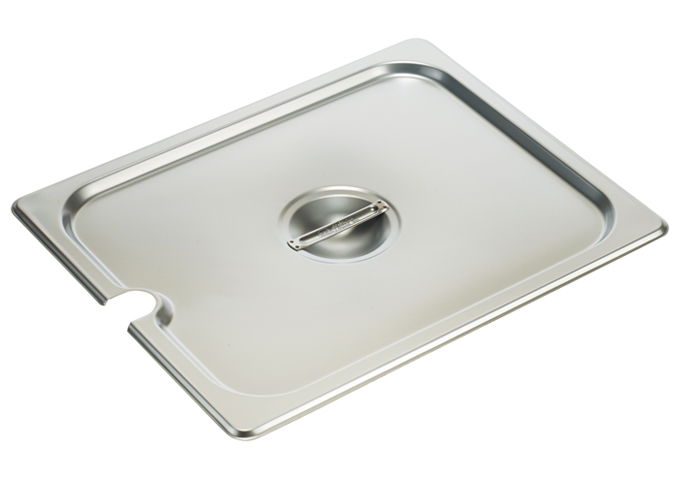 S/S Steam Pan Cover, Half-size, Slotted | White Stone