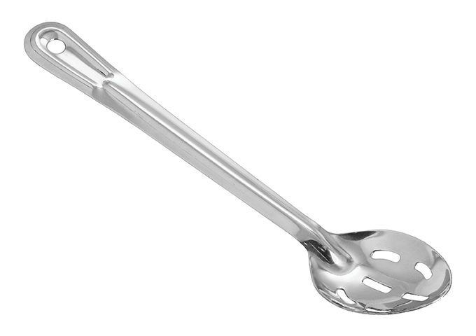 13" Slotted Basting Spoon, 1.5mm, S/S | White Stone