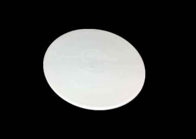 12"  Ceramic White Plate, SLAB-JLD | White Stone