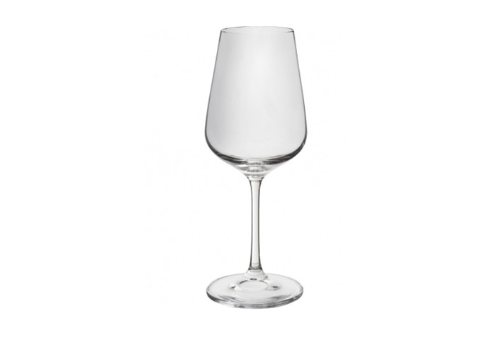 Trudeau Set Of 4 Splendido White Wine Glasses, 12.75 Oz | White Stone
