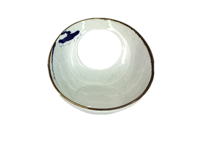 7-1/2'' X 5'' Ceramic Bowl With Handle | White Stone