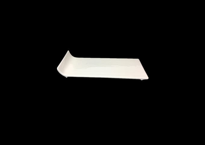 10" X 4'' Ceramic White Plate -JLD | White Stone
