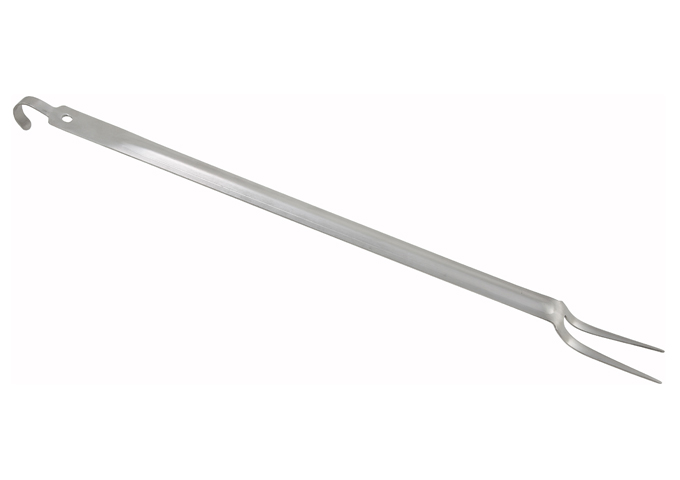 21" Basting Fork w/Hook, 2mm, S/S | White Stone