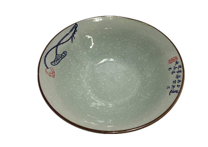 10''X 3-1/2'' Ceramic Soup Bowl, Speaker Shape | White Stone