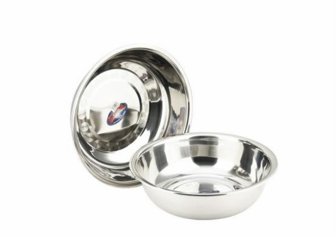 12", Stainless Steel, Mixing Bowl | White Stone