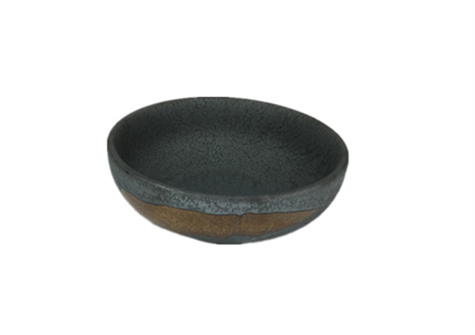 4.75'' Ceramic Grey Bowl | White Stone