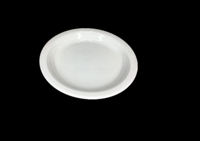 Ceramic White Round Plate-JLD, 10", Whitestone | White Stone