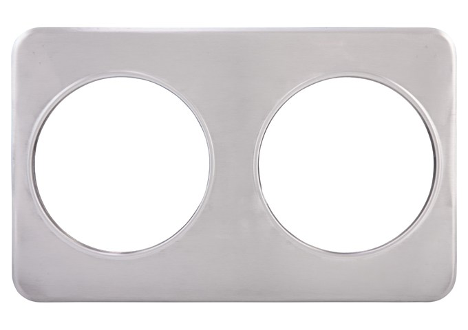 Adaptor Plate, Two 8-3/8" Holes, S/S | White Stone