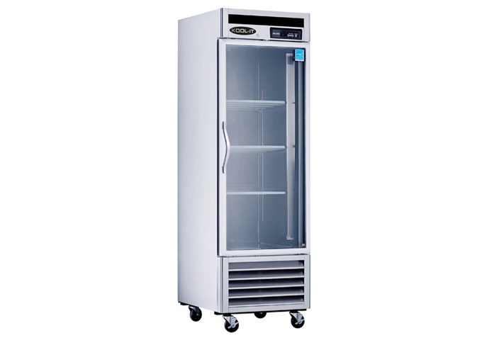 KBSR-1G Single Glass Door Refrigerator Bottom Mount | White Stone