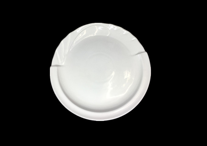 10" Ceramic White Round Plate -JLD | White Stone