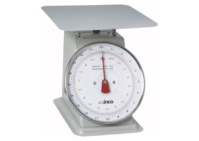 Receiving Scale, 8" Dial, 20 Lbs | White Stone