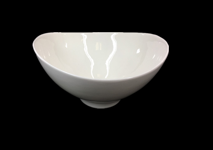 8" Ceramic White Soup Bowl - JLD | White Stone