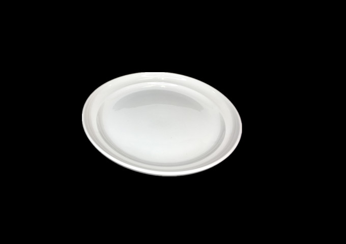 9-3/4" Ceramic Round White Plate -JLD | White Stone