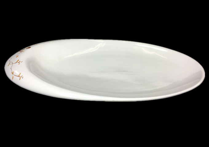 Whitestone 17'' X 9'' Ceramic Oval Plate-PIS | White Stone
