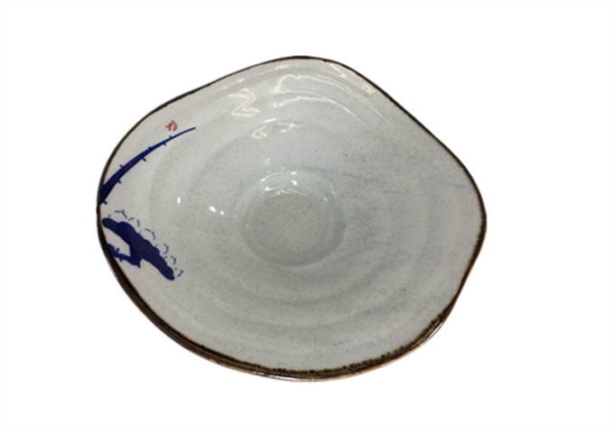 10'' Ceramic Flower Bowl | White Stone