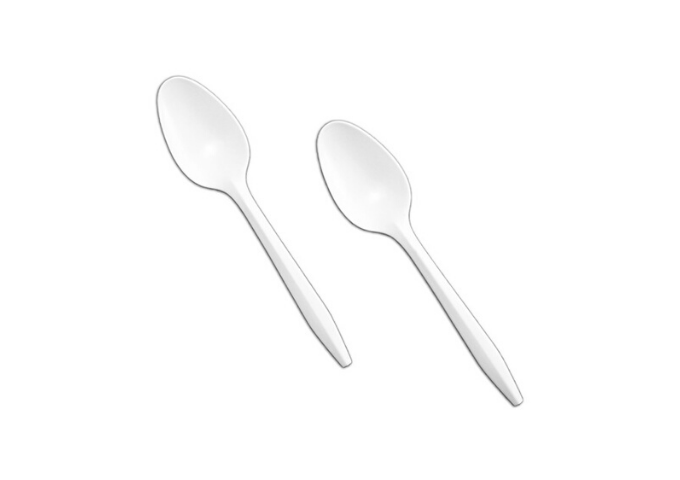 Table Accents - Polypropylene Tea Spoons, 1000/Case | White Stone