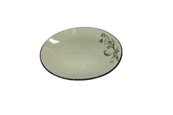 7'' Ceramic Round Plate | White Stone