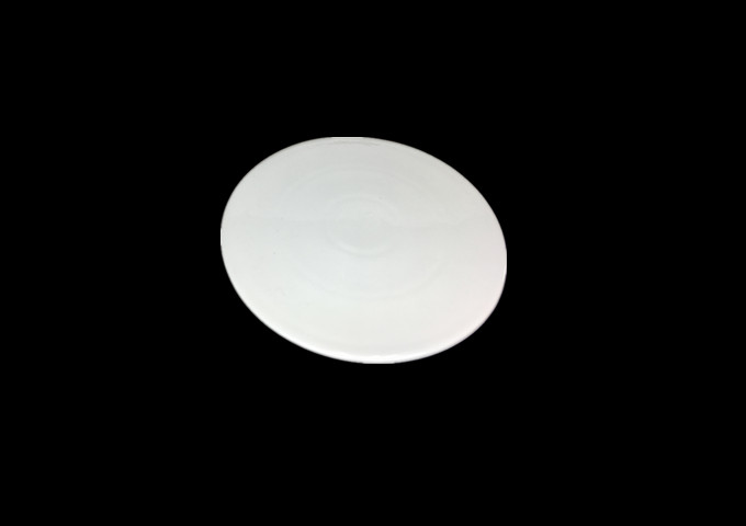 10" Ceramic Flat White Plate, SLAB-JLD | White Stone
