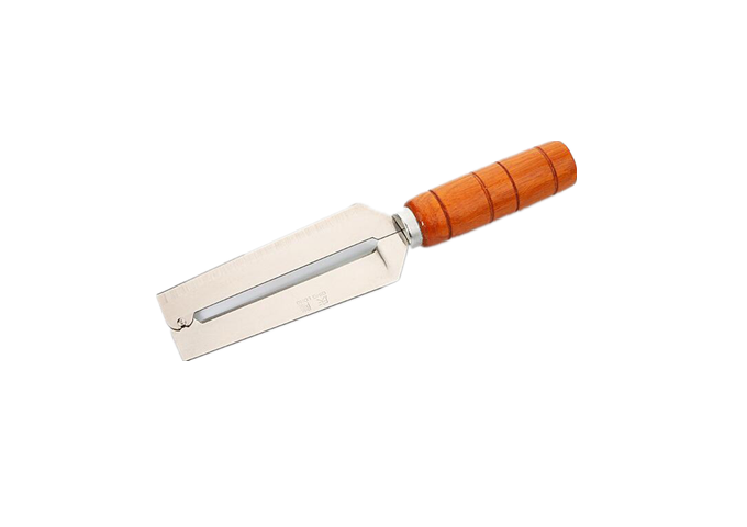 9", Multipurpose, Wooden Handle, Peeler & Knife | White Stone