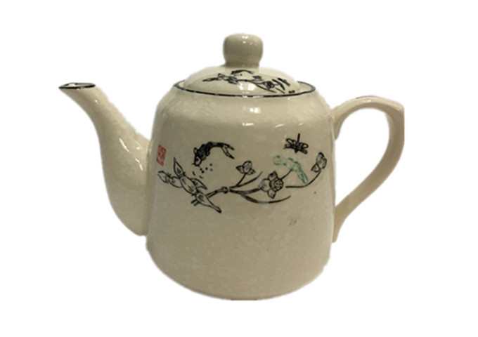 6'' H X 4-1/2'' D  Teapot | White Stone