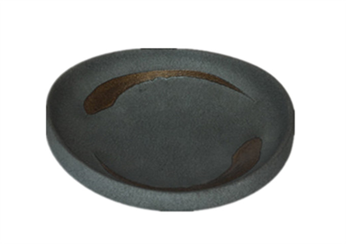 8'' Ceramic Grey Thick Bowl | White Stone