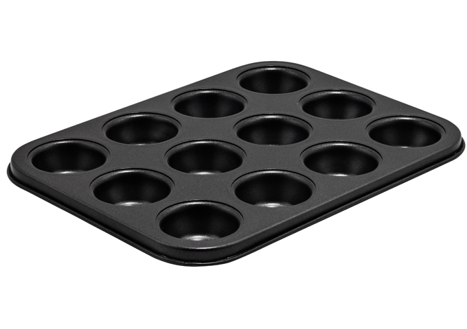 12 Cup Mini Muffin Pan, 3/4oz, Non-stick, Carbon Steel | White Stone