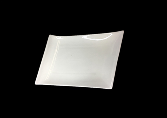 11-3/4'' X 8-1/4'' Ceramic White Plate, Rhombus Shape -JLD | White Stone