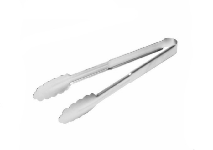 10" Tongs, Stainless Steel | White Stone
