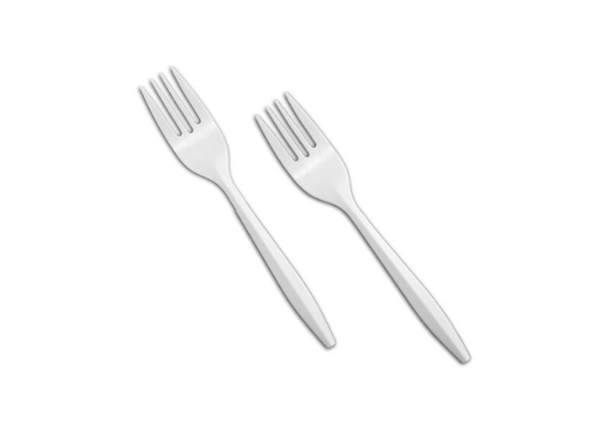 Table Accents - Polypropylene Forks, 1000/Case | White Stone