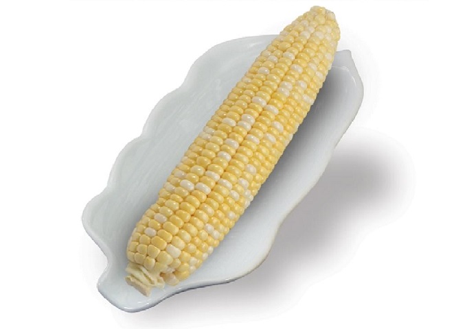 8" Corn Dish | White Stone