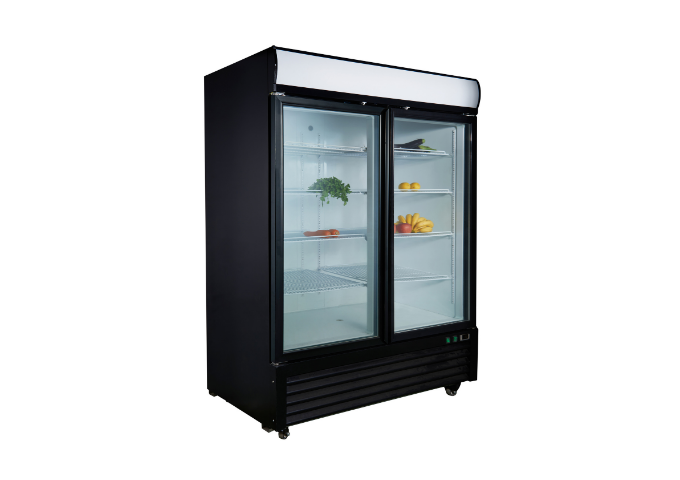 Manotick MT-KPR-49BG 54" Glass Swing Door Reach-In Refrigerator | White Stone