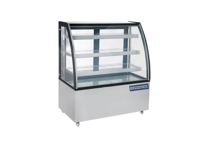 Manotick MT-RD48C 48'' Refrigerated Bakery Display Case w/ Curved Glass | White Stone