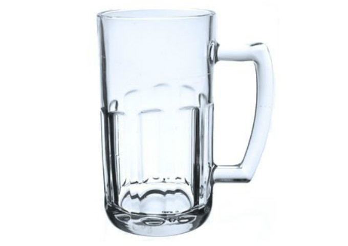 Blinkmax Beer Mug Glass, 18.5 Oz | White Stone