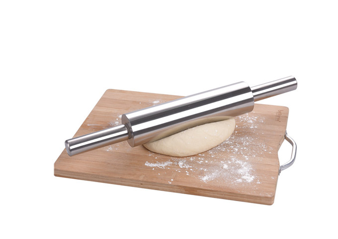 18*3*1/2'' Rolling Pin, Stainless Steel | White Stone