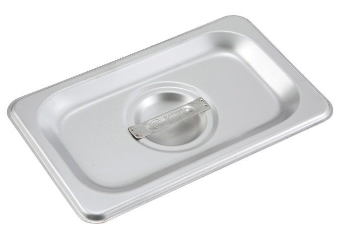 S/S Steam Pan Cover, 1/9 Size, Solid | White Stone