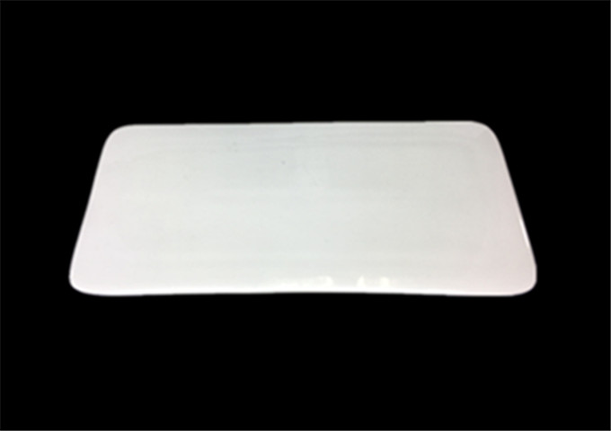 16" X 4-1/4'' Ceramic White Rectangular Flat Plate -JLD | White Stone