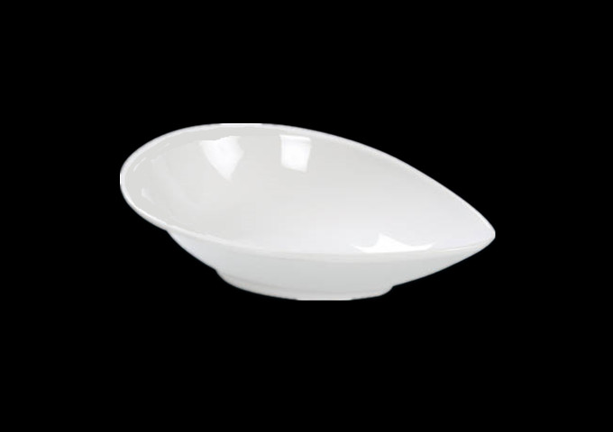 8'' Length x 4-1/2" Wide White Bowl, Melamine | White Stone